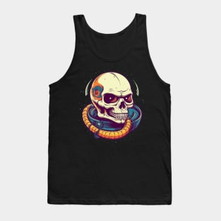 Skull Pilot Astronaut Crazy Tank Top